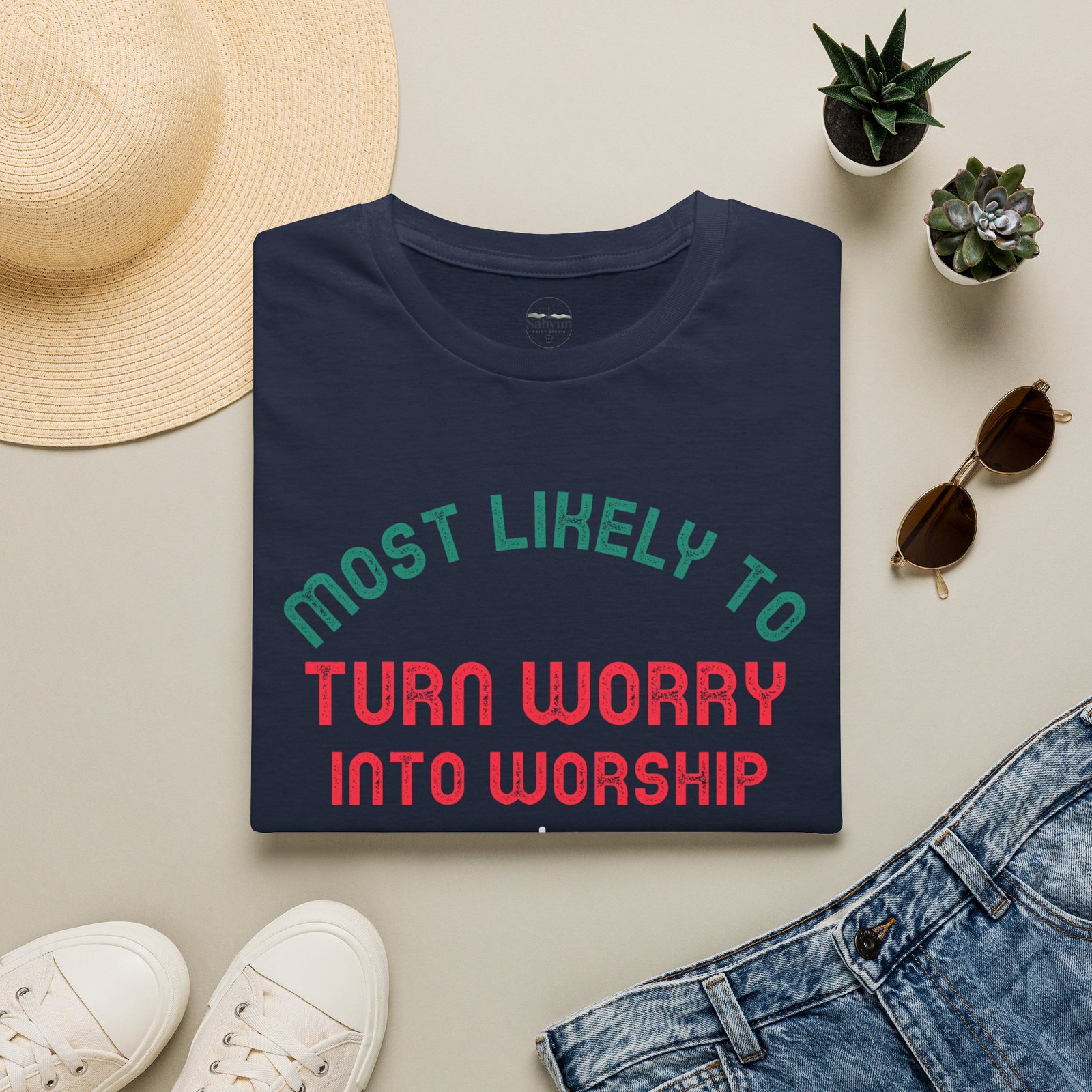 MLT Turn Worry into Worship' T-shirt - Image 21