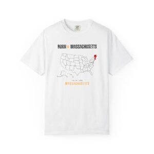 Born in Massachusetts T-Shirt — State Map Graphic Tee
