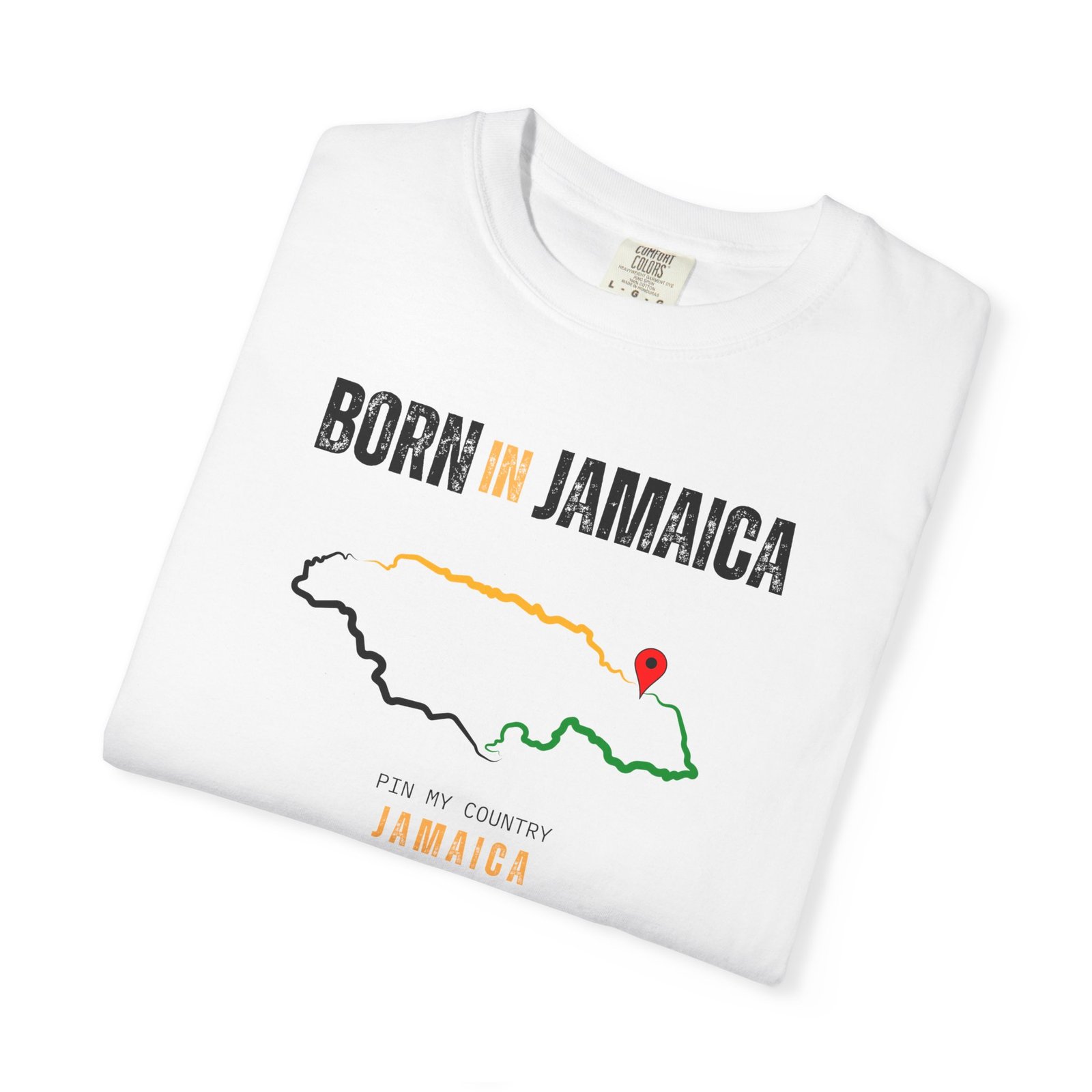 Born in Jamaica T-Shirt — Country Map Graphic Tee - Image 5