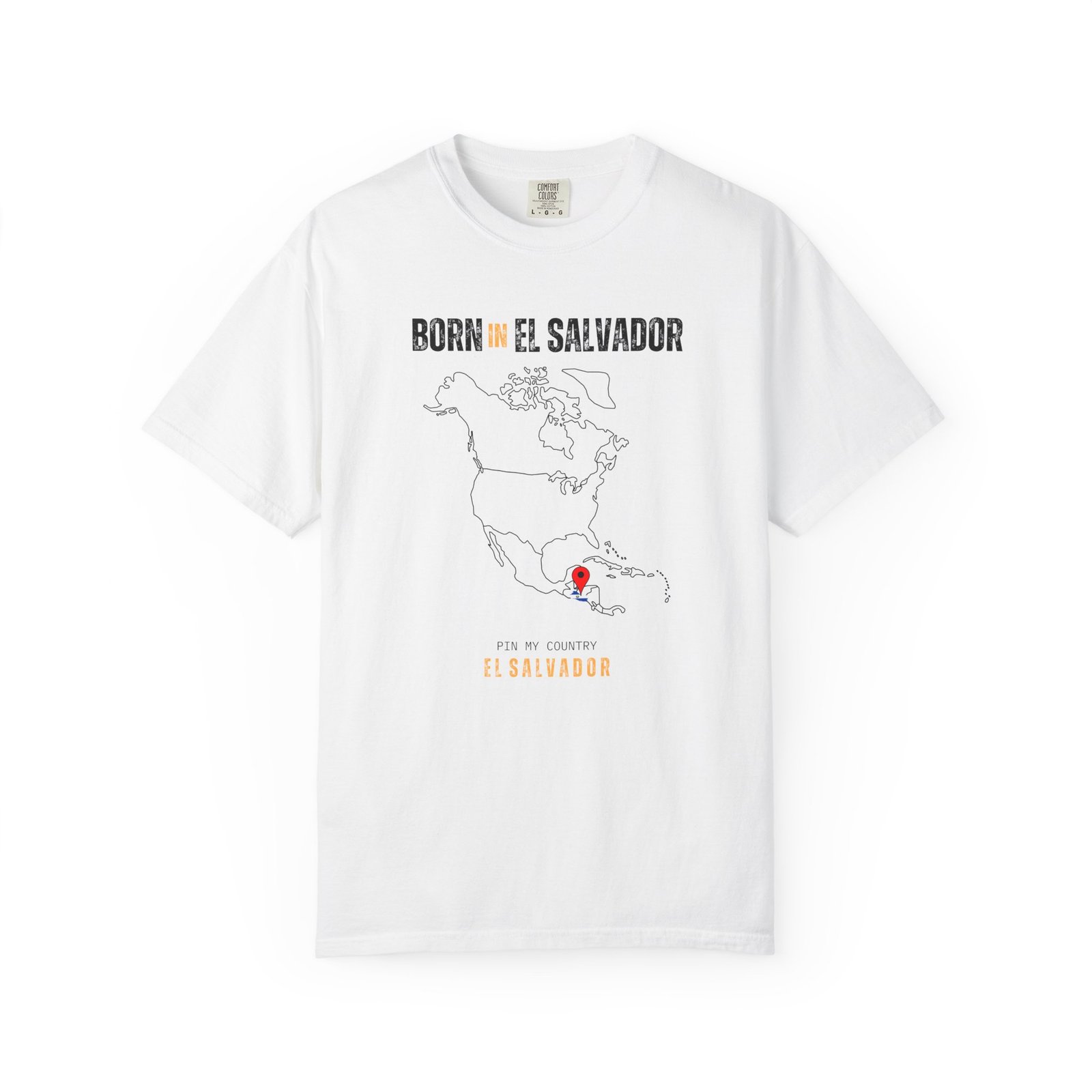 Born in El Salvador T-Shirt — Country Map Graphic Tee