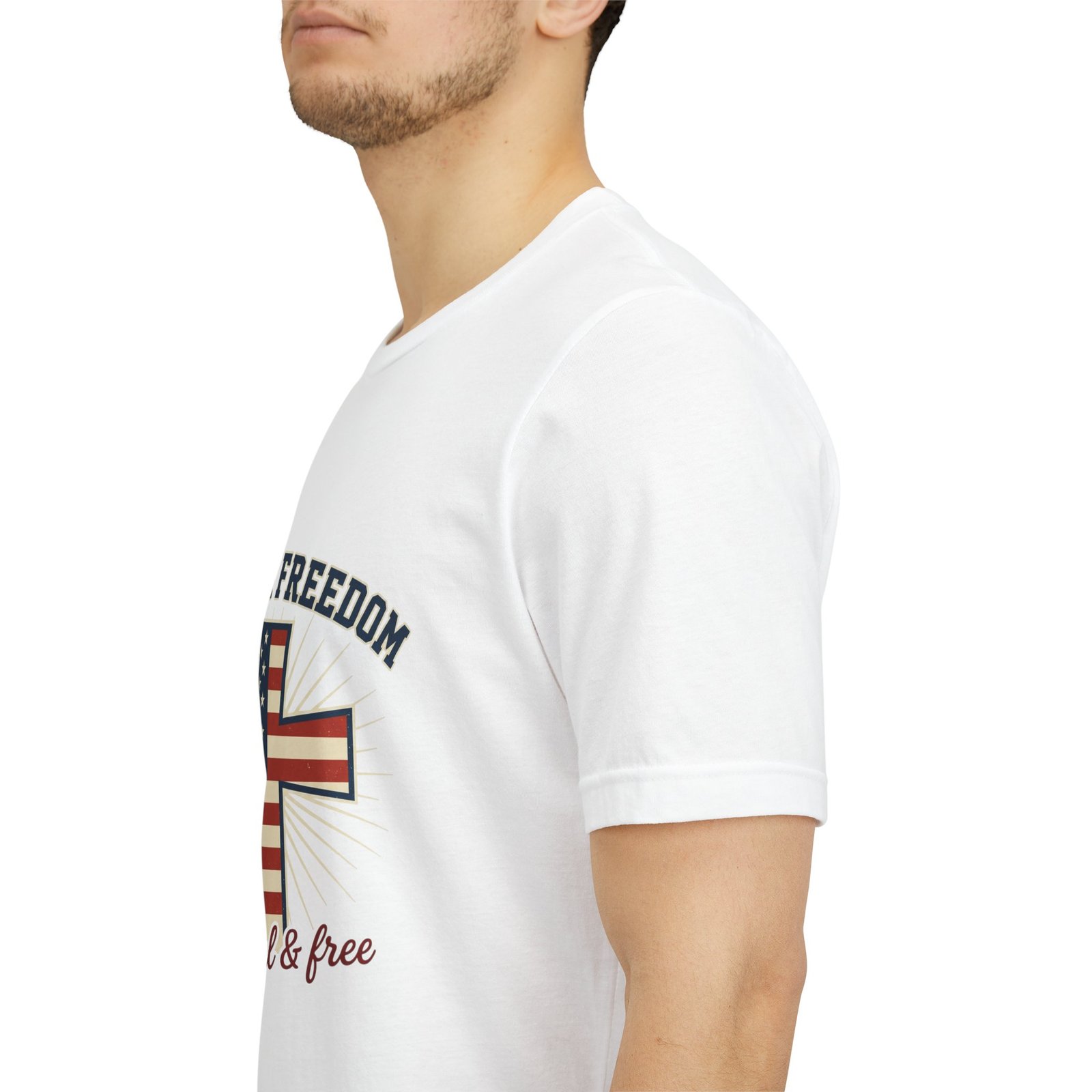 Faith & Freedom Cross Tee | Patriotic, Faith-Based July 4th Vintage Americana - Image 27