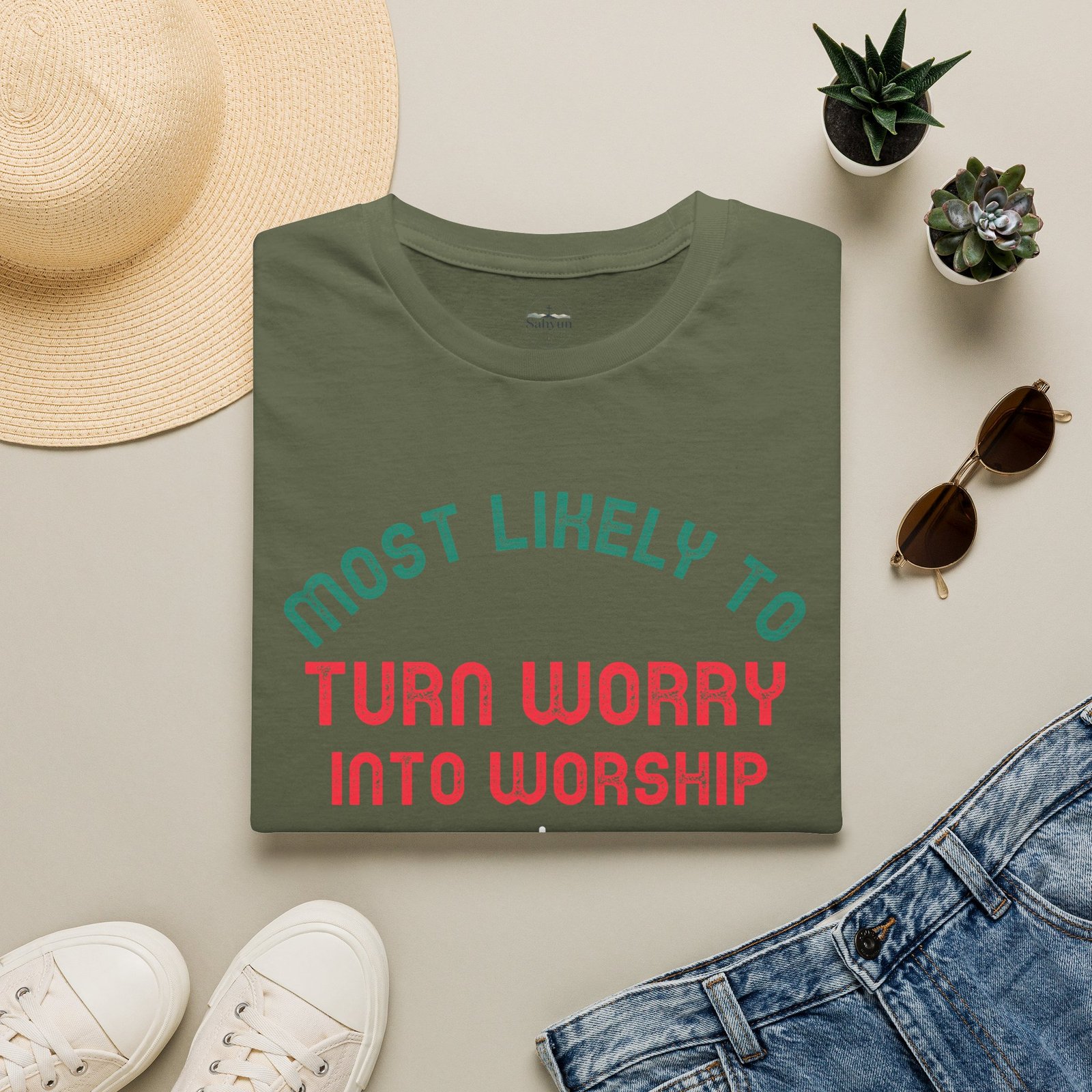 MLT Turn Worry into Worship' T-shirt - Image 13