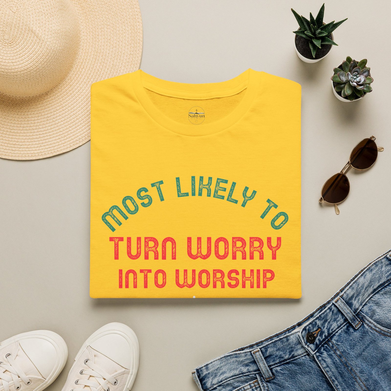 MLT Turn Worry into Worship' T-shirt - Image 9