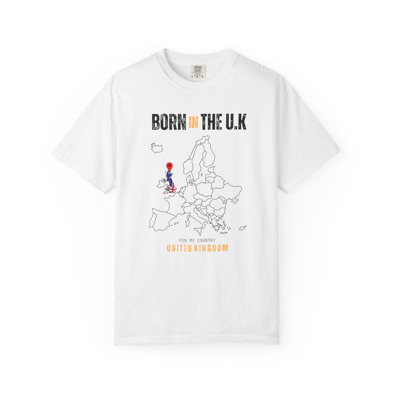 Born in The UK T-Shirt — Country Map Graphic Tee