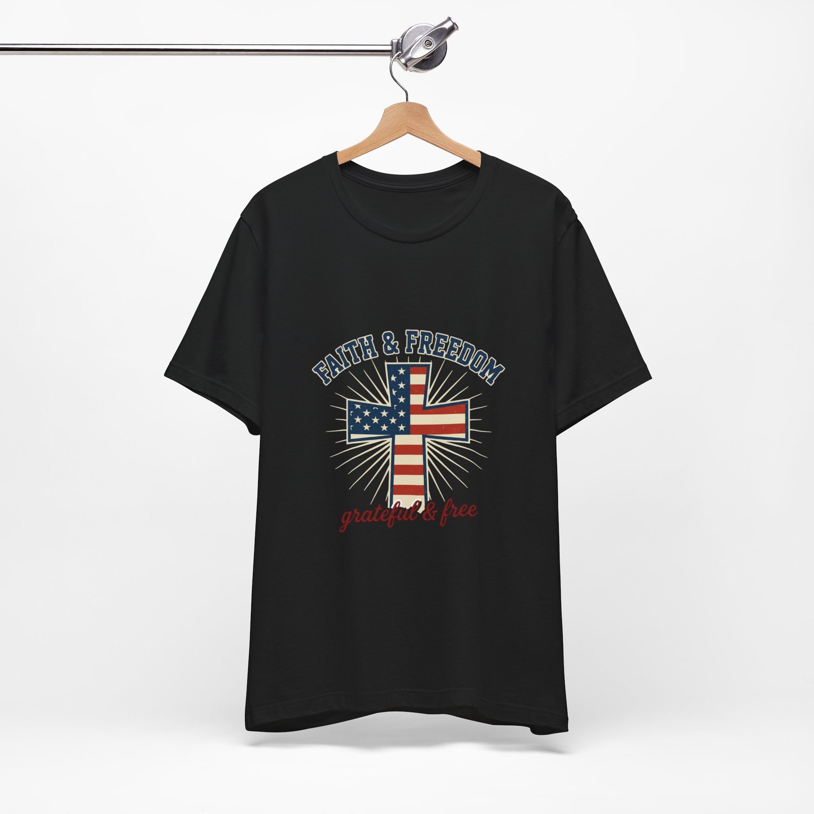 Faith & Freedom Cross Tee | Patriotic, Faith-Based July 4th Vintage Americana - Image 38