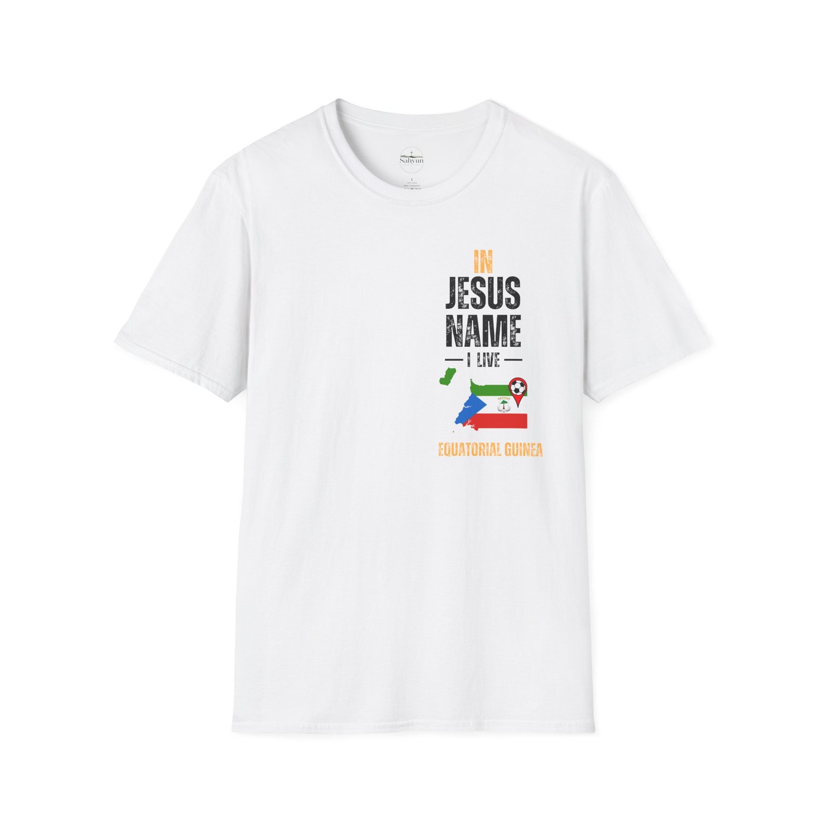 Equatorial Guinea Game Day Jesus T-Shirt - Image 3
