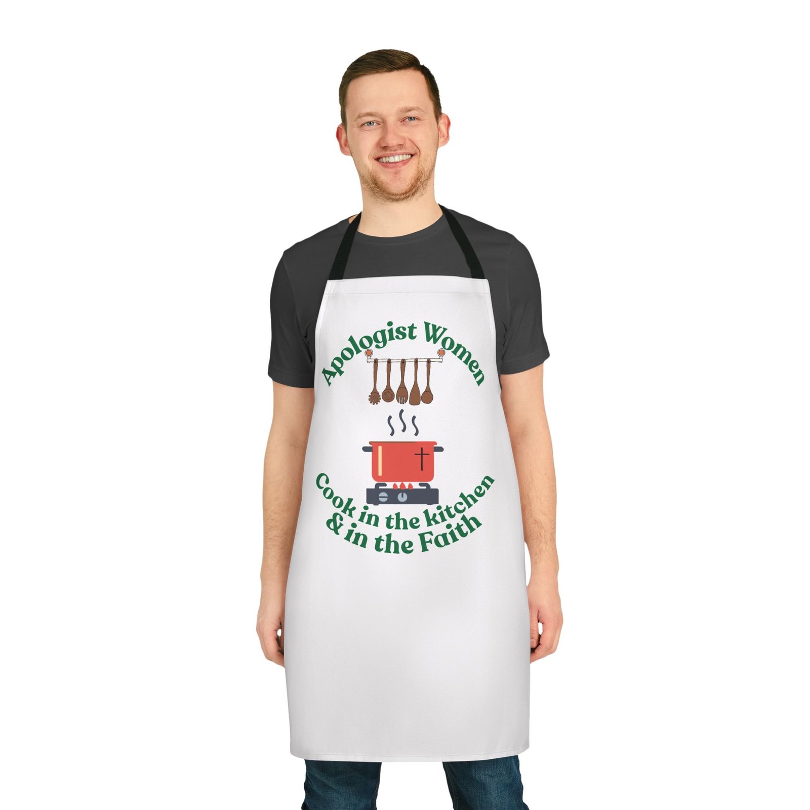 Apologist Women Apron, 5-Color Straps (AOP) - Image 2