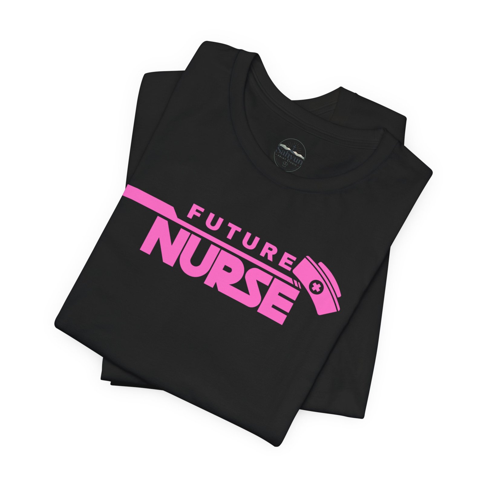 Future Nurse pink print Tee - Image 7