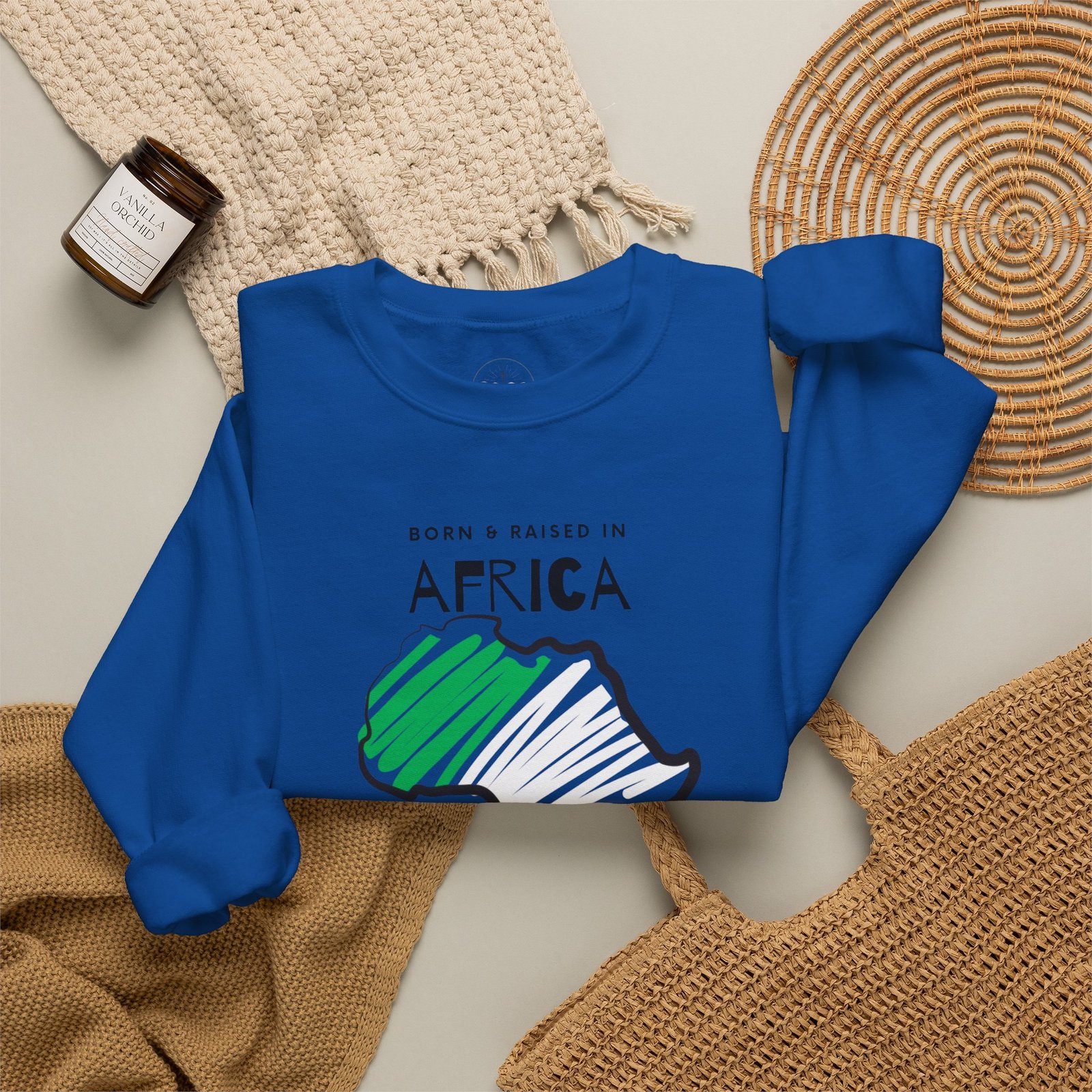 Born&Raised Nigeria Crewneck Sweatshirt - Image 4