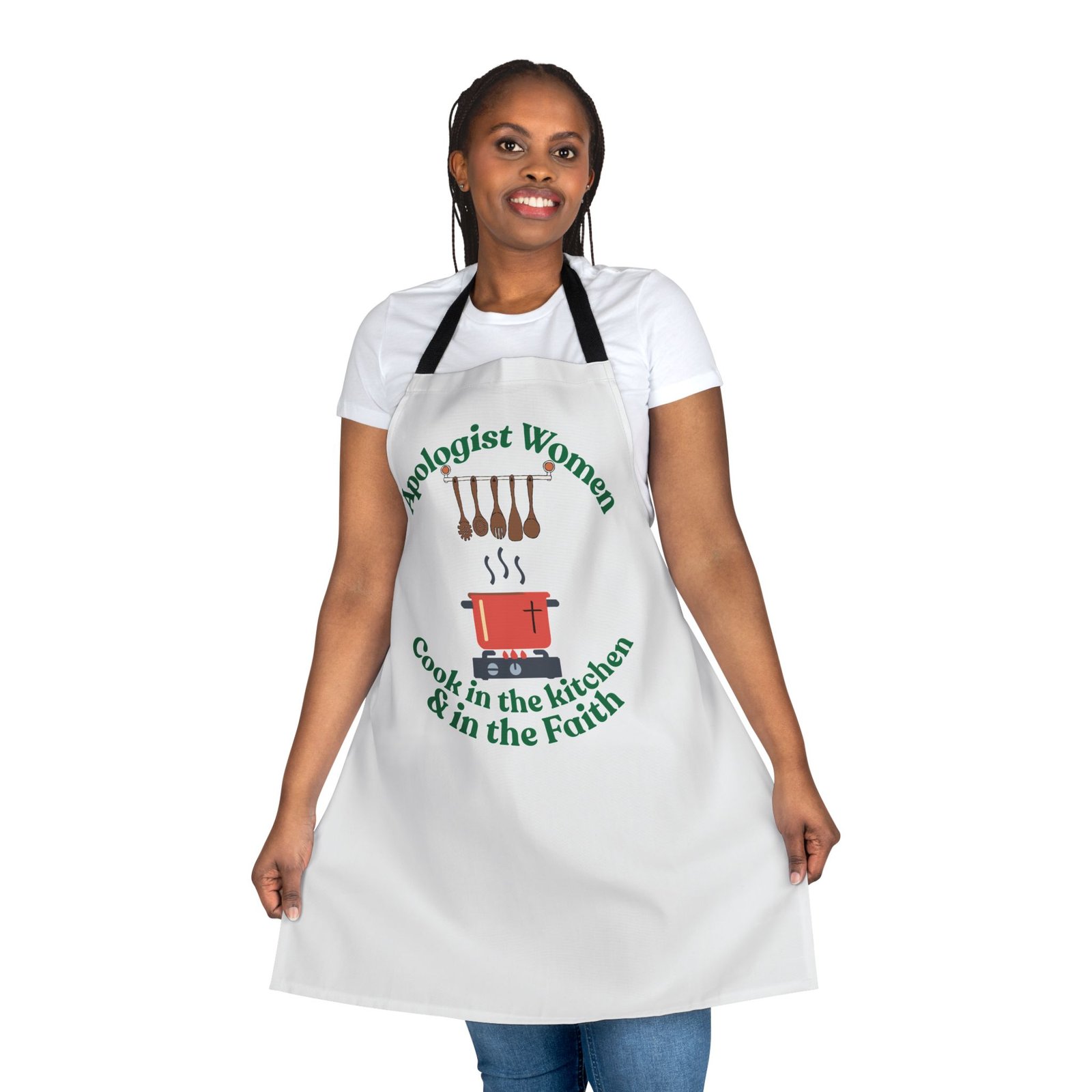 Apologist Women Apron, 5-Color Straps (AOP) - Image 4