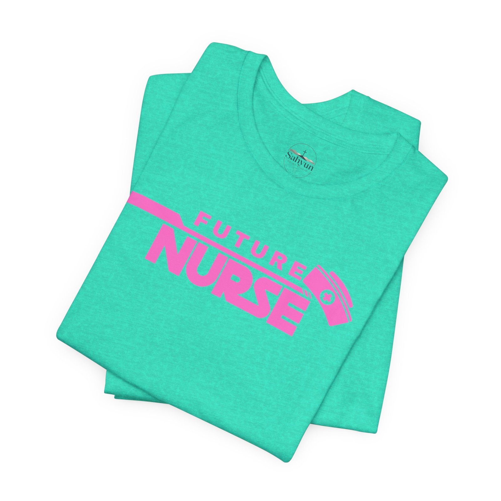 Future Nurse pink print Tee - Image 15